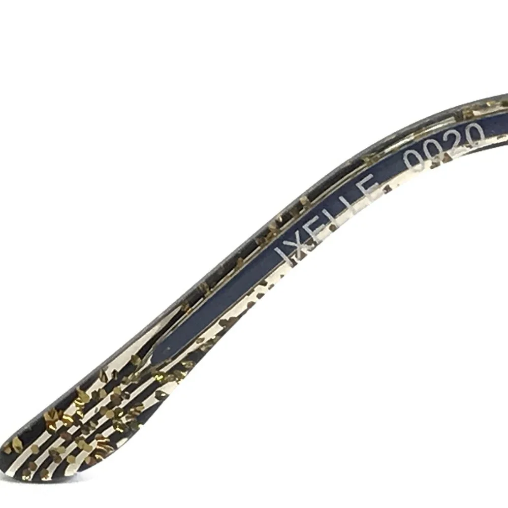 BOZ Eyeglasses Frames IXELLE 0020 Brown Blue Striped Matte Gold 53-18-135